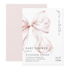 Modern Pink Bow Baby Shower