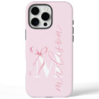 Modern Pink Bow Initial Monogram