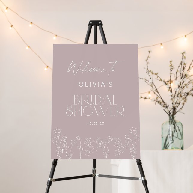 Modern Pink Bridal Shower Welcome Foam Board (In Situ (Stand))