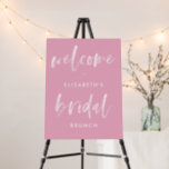 Modern Pink Brush Calligraphy Bridal Welcome Foam Board<br><div class="desc">Modern Minimalist Bridal Shower Welcome Sign in soft pink with lose Brush Calligraphy Script. Easily customize this Bridal Brunch Welcome Sign with name of choice and change the last word to fit your event like a Bridal Brunch, Bridal Shower, Bridal Luncheon etc. Change the color of the background in the...</div>