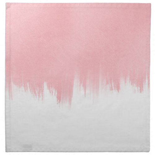 Modern Pink Brush strokes white Design Cloth Napkin
