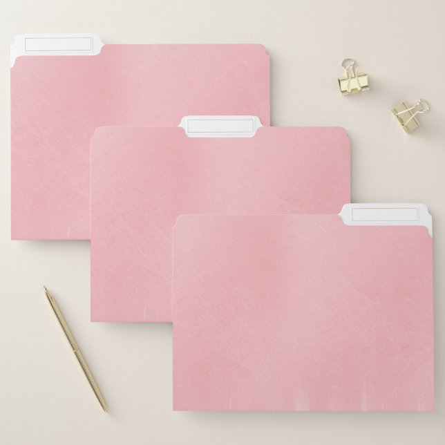 Modern Pink Brush strokes white Design File Folder (Set)