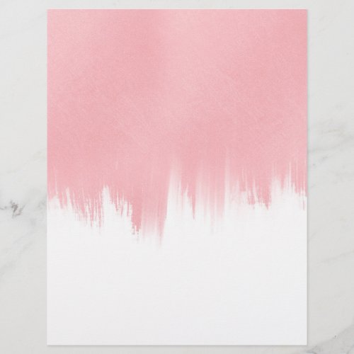 Modern Pink Brush strokes white Design Letterhead