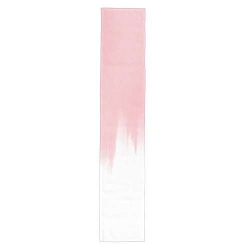 Modern Pink Brush strokes white Design Medium Table Runner