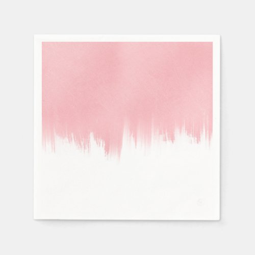Modern Pink Brush strokes white Design Napkins