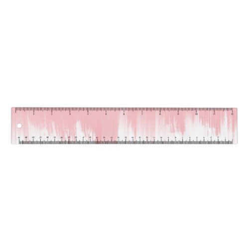 Modern Pink Brush strokes white Design Ruler