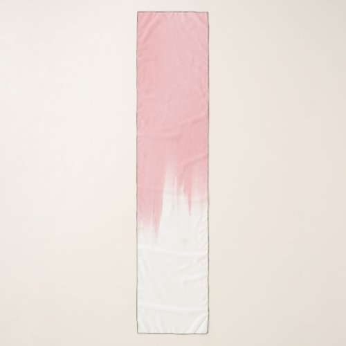 Modern Pink Brush strokes white Design Scarf