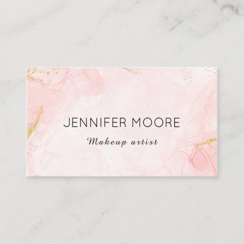 Modern Pink Business Card with QR Code | Elegant M