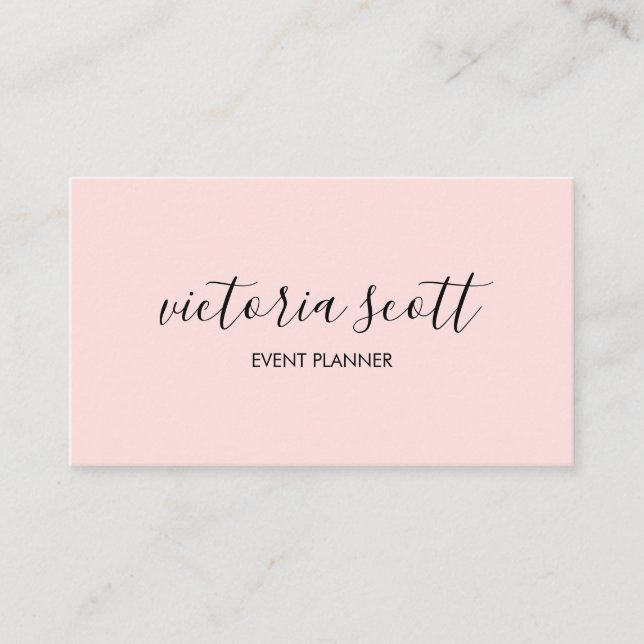 Modern Pink Business Cards (Front)