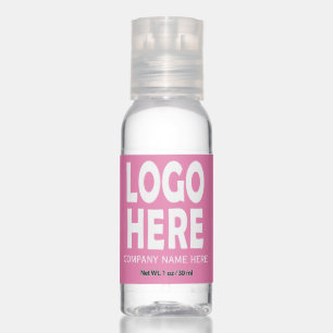 Modern pink business custom logo promotional hand sanitizer
