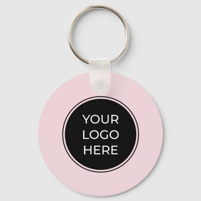 Modern Pink Business QR Code Keychain (Front)
