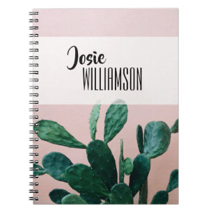Modern Pink Cactus Notebook