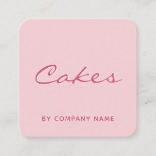Modern Pink Cake Bakery Business Card