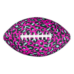Modern Pink Cheetah Leopard Animal Print Football