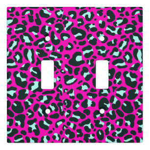 Modern Pink Cheetah Leopard Animal Print Light Switch Cover