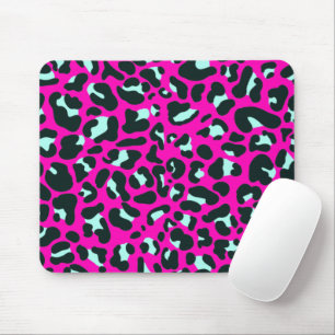 Modern Pink Cheetah Leopard Animal Print Mouse Pad