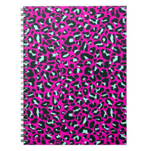 Modern Pink Cheetah Leopard Animal Print Notebook