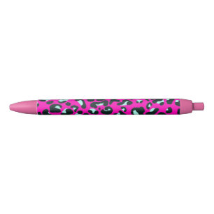 Modern Pink Cheetah Leopard Animal Print Pen