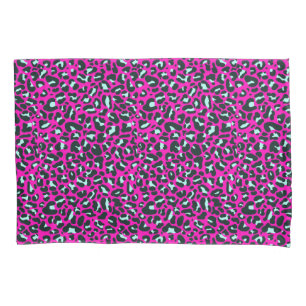 Modern Pink Cheetah Leopard Animal Print Pillow Case