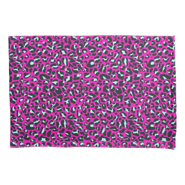 Modern Pink Cheetah Leopard Animal Print Pillow Case (Front)