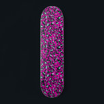 Modern Pink Cheetah Leopard Animal Print Skateboard<br><div class="desc">Always trendy hot pink solid color. Wild safari and jungle animal print. Modern chic fine small cheetah,  leopard skin animal print in white and pastel mint and pink color. Small cheetah leopard animal print.</div>