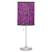 Modern Pink Cheetah Leopard Animal Print Table Lamp (Right)