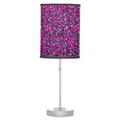 Modern Pink Cheetah Leopard Animal Print Table Lamp (Front)