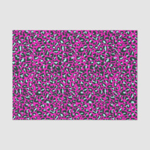 Modern Pink Cheetah Leopard Animal Print Tissue Paper