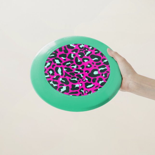 Modern Pink Cheetah Leopard Animal Print Wham-O Frisbee (In Hand)