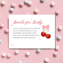 Modern Pink Cherry Baby Shower Book 