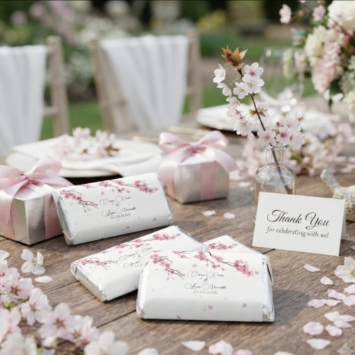 Modern Pink Cherry Blossom Floral Sakura  Hershey's Miniatures