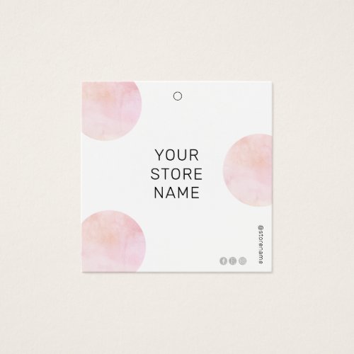 Modern Pink Circles Social Media Square Price Tag