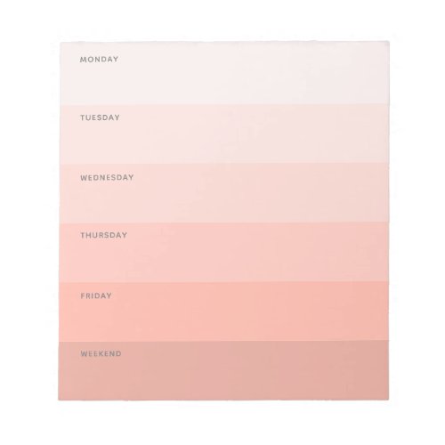 Modern Pink Daily Planner Notepad