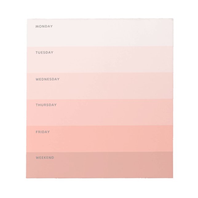 Modern Pink Daily Planner Notepad (Front)