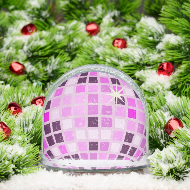 Modern Pink Disco Ball  Snow Globe (Christmas)