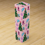 Modern Pink Disco Cowgirl Rodeo Christmas Tree  Wine Box<br><div class="desc">Cowgirl boots Christmas tree ornaments modern retro illustration. Girly cowgirl boots with stars and heart illustration artwork for trendy, modern, country party. Cowboy boots for girls, pink cowgirl farm birthday gifts and stationery in pastel aesthetic colors. Cowboy cow animal print country western farm girl bridal shower, wedding decor, baby shower,...</div>