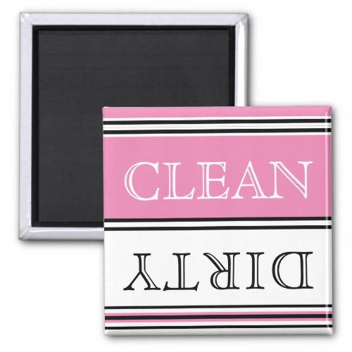 Modern Pink Dishwasher Dirty Clean Magnet