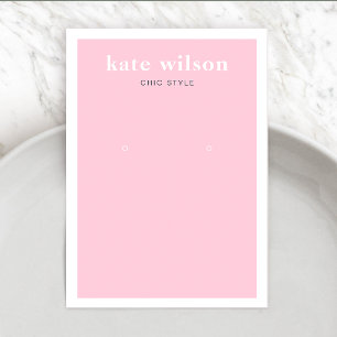 Modern Pink Earring Display Card