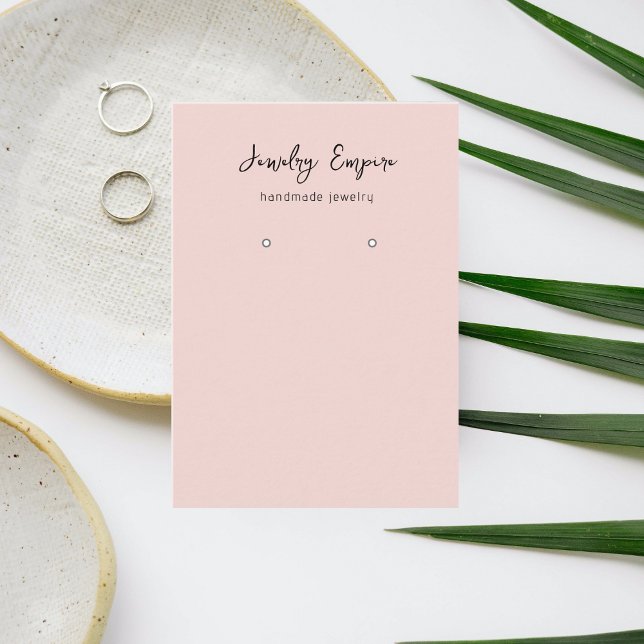 Modern Pink earring holder Business Card (Creator Uploaded)