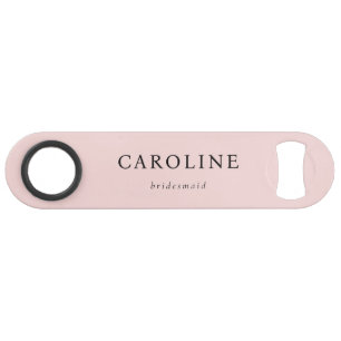Modern Pink Elegant Bridesmaid Bar Key