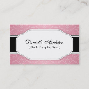 Modern Pink Elegant Damask Appointment Cards