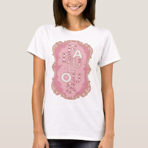 Modern Pink FABULOUS Slogan Design T-Shirt