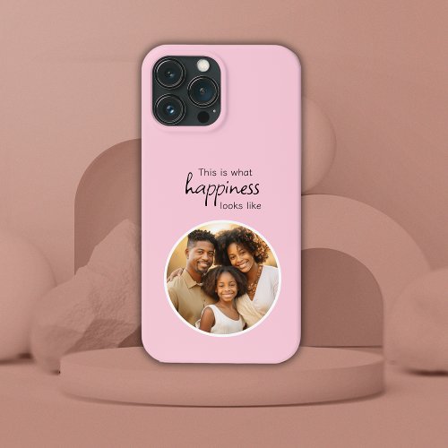 Modern Pink Family Photo iPhone 13 Pro Max Case