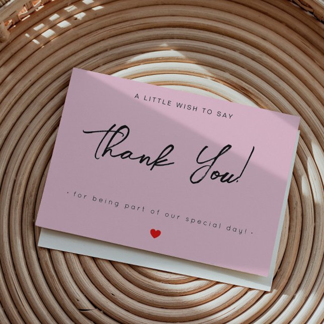 Modern Pink Flat Business Thank You Card (Creator Uploaded)
