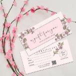 Modern Pink Floral Add Logo Gift Certificate Cards<br><div class="desc">Modern Pink Floral Add Logo Gift Certificate,   Perfect gift for anyone! Add your logo and text.</div>