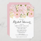 Modern Pink Floral Bridal Shower Invitation (Front/Back)