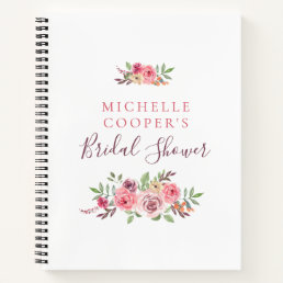 Modern Pink Floral Notebook