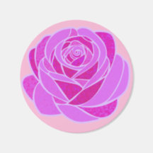 Modern Pink Floral Sticker