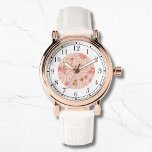 Modern Pink Floral Trendy Stylish Chic Womans Watch<br><div class="desc">Modern Pink Floral Trendy Stylish Chic Womans Watches features an trendy modern pink watercolor floral. Created by Evco Studio www.zazzle.com/store/evcostudio</div>
