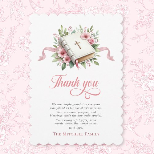 Modern Pink Flower Baptism